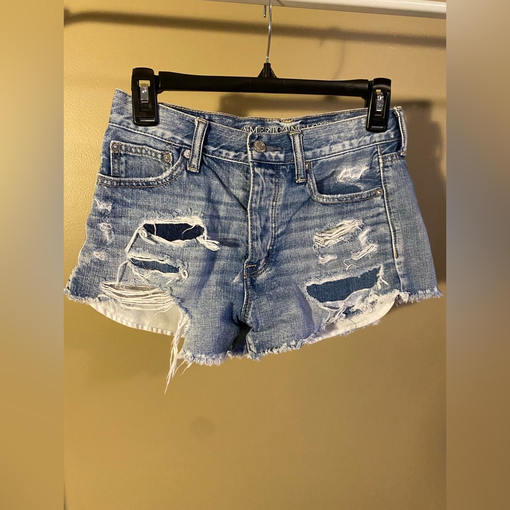 Ripped jeans shorts